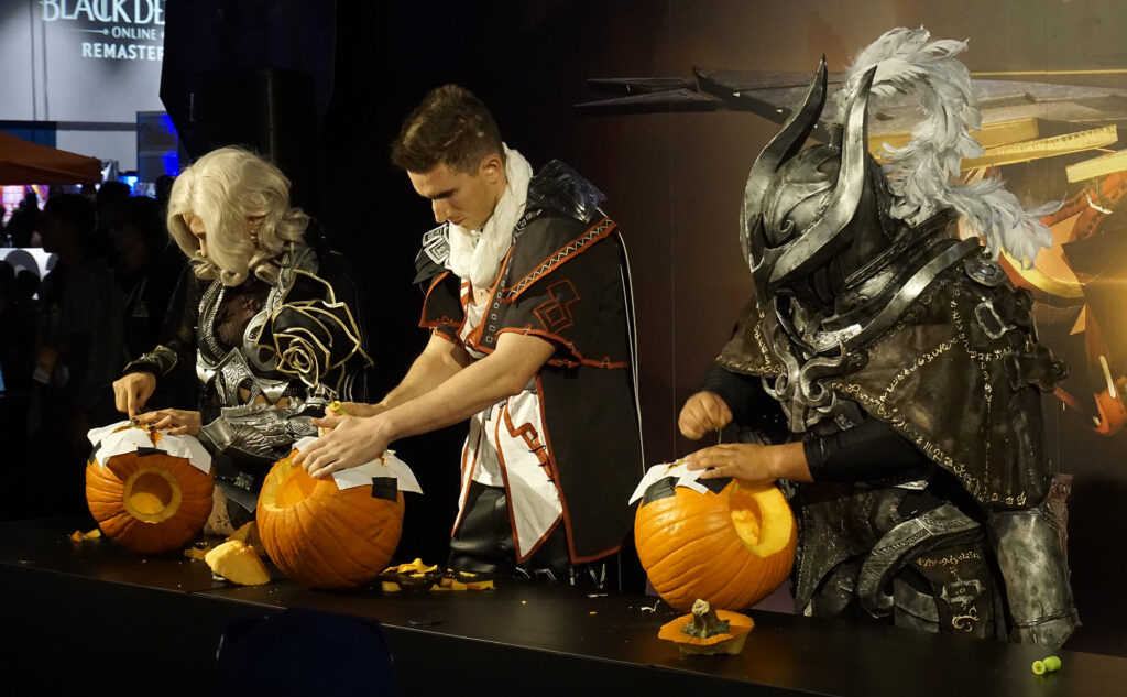 Creatives at work - cosplay and pumpkin carving
