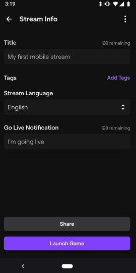 Stream info